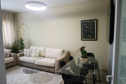 Living room and dining area