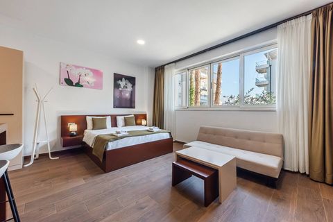 Living room and bedroom of the studio