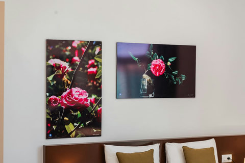 Living room and bedroom of the studio details