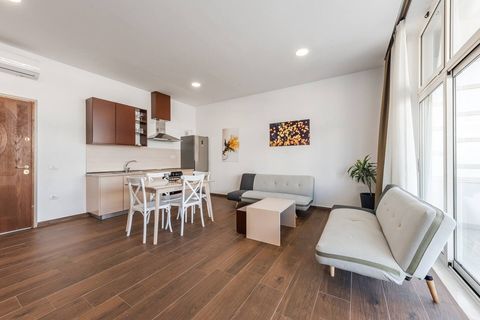 Living room and dining area
