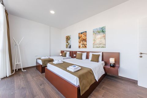 Bedroom with a double bed and a single bed