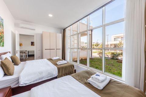 Bedroom with a double bed and a single bed