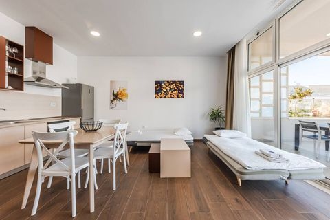 Living room and dining area