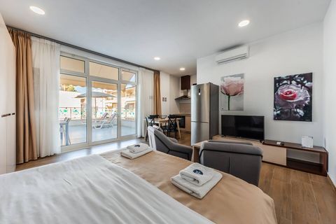 Living room and bedroom of the studio