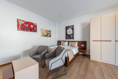 Living room and bedroom of the studio