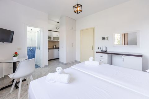 Living room with a double bed