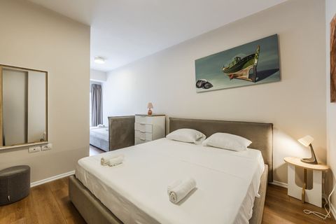 Bedroom with a double bed and a single bed