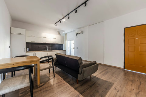 Living room and dining area