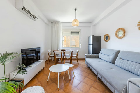 Living room and dining area