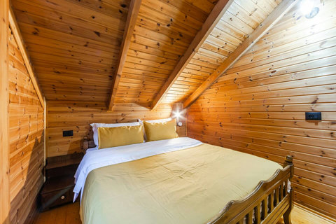 Bedroom 1 located in the first floor with a double bed