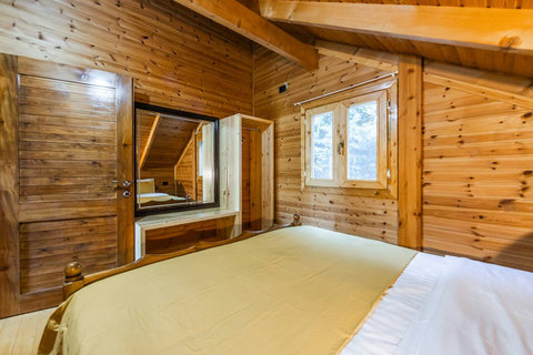 Bedroom 1 located in the first floor with a double bed