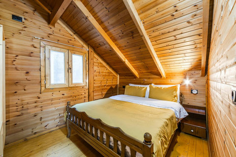 Bedroom 1 located in the first floor with a double bed