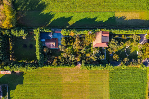 Farm drone shot from above