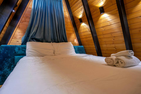 Bedroom 1 located in the first floor with a double bed