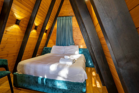 Bedroom 1 located in the first floor with a double bed