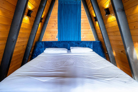 Bedroom 1 located in the first floor with a double bed