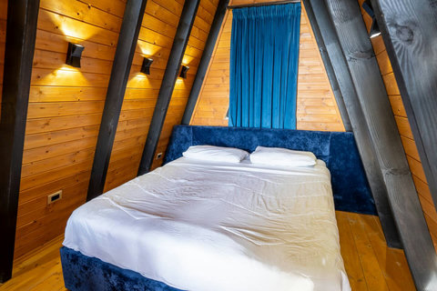 Bedroom 1 located in the first floor with a double bed