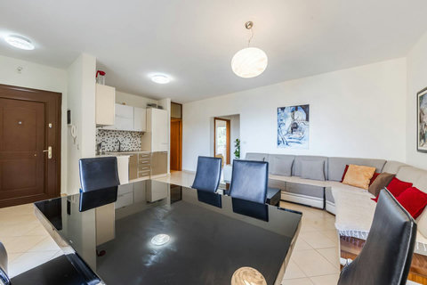 Dining area and living room