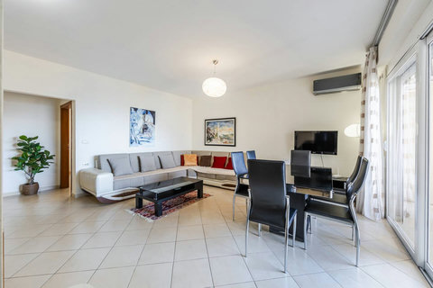 Living room and dining area