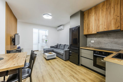 Living room and dining area