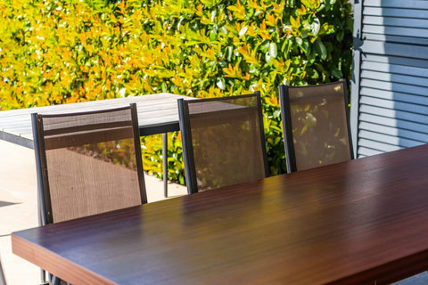 Outdoor dining area details
