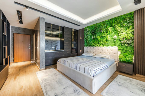 Bedroom with a double bed