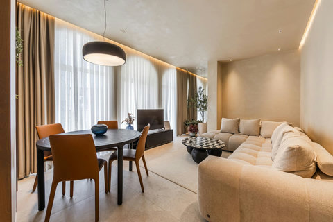 Dining area and living area