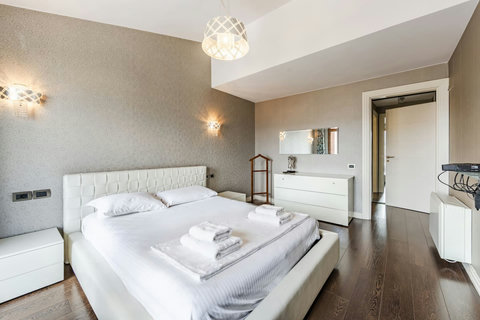 Bedroom 1 with a double bed (located on the first floor)