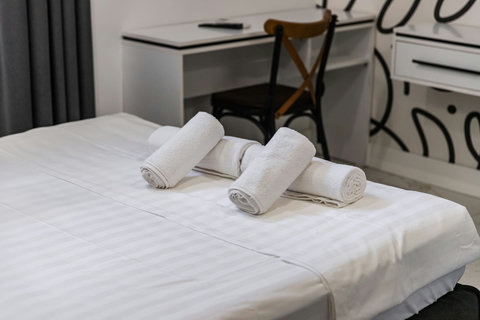 Bedroom with a double bed