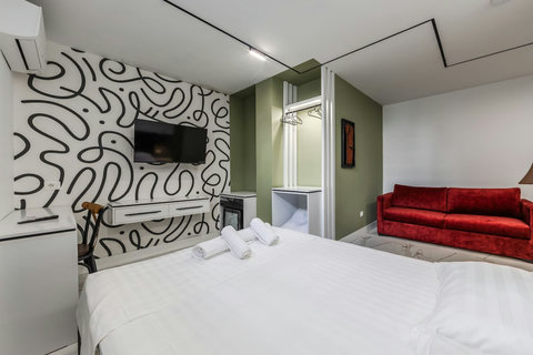 Bedroom with a double bed