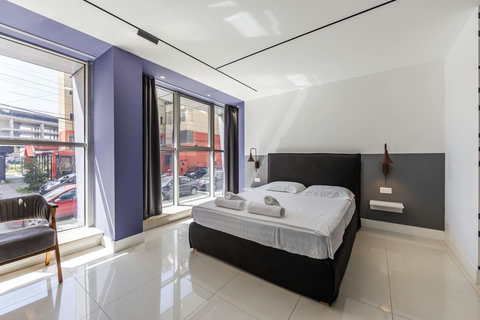 Bedroom with a double bed