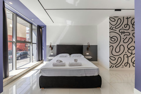 Bedroom with a double bed