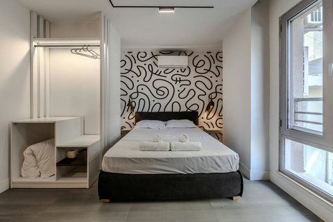 Bedroom with a double bed