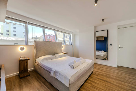 Bedroom with a double bed