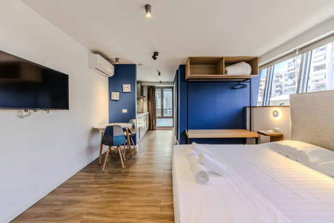 Bedroom with a double bed