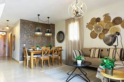 Enjoy Tenerife views at your six-seater dining table