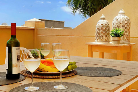 Dine al fresco on your Tenerife terrace with ocean breeze
