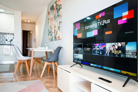 Bright lounge, smart TV and sunny terrace perfect for alfresco drinks