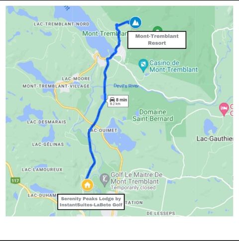 Distance of ski resort from the unit.