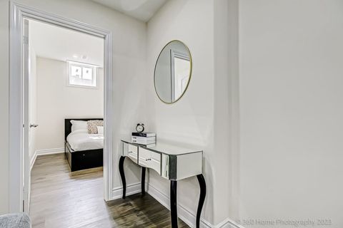 A view from the living room to the bedroom..