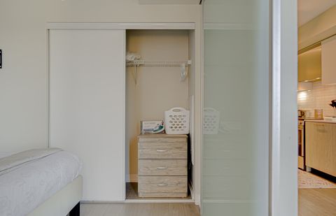 Generous closet space to keep your wardrobe neatly arranged