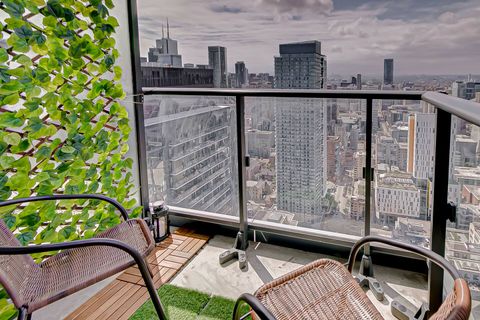 Enjoy stunning views of the city skyline