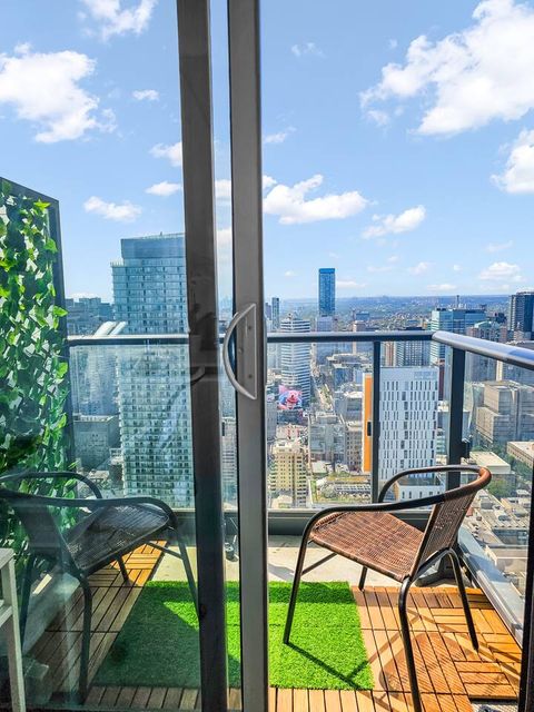 Step onto the private balcony