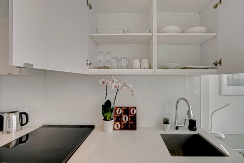 Fully equipped kitchen with modern appliances