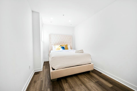 “Sunny, well-designed bedroom near top attractions—perfect for longer stays”  “Private, peaceful bedroom with workspace and blackout curtains”