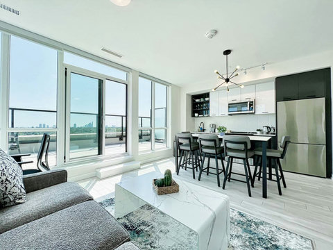 Bright, open living space designed for easy indoor-outdoor living.