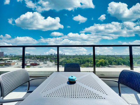 Enjoy open-air relaxation on the private balcony.