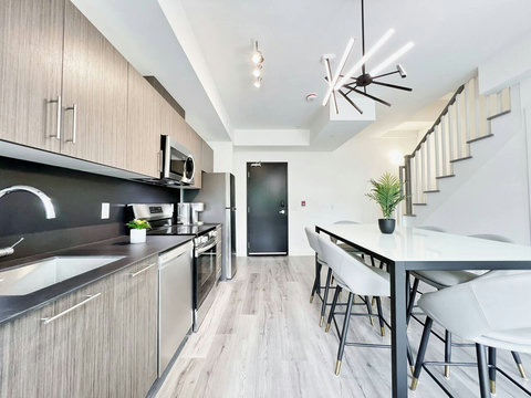 Open kitchen and dining setup designed for convenience and connection