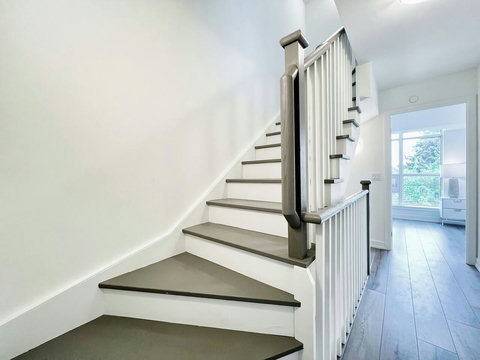 Neat and safe staircase designed for smooth movement throughout the house.