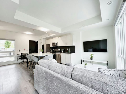 Open kitchen and dining setup designed for convenience and connection